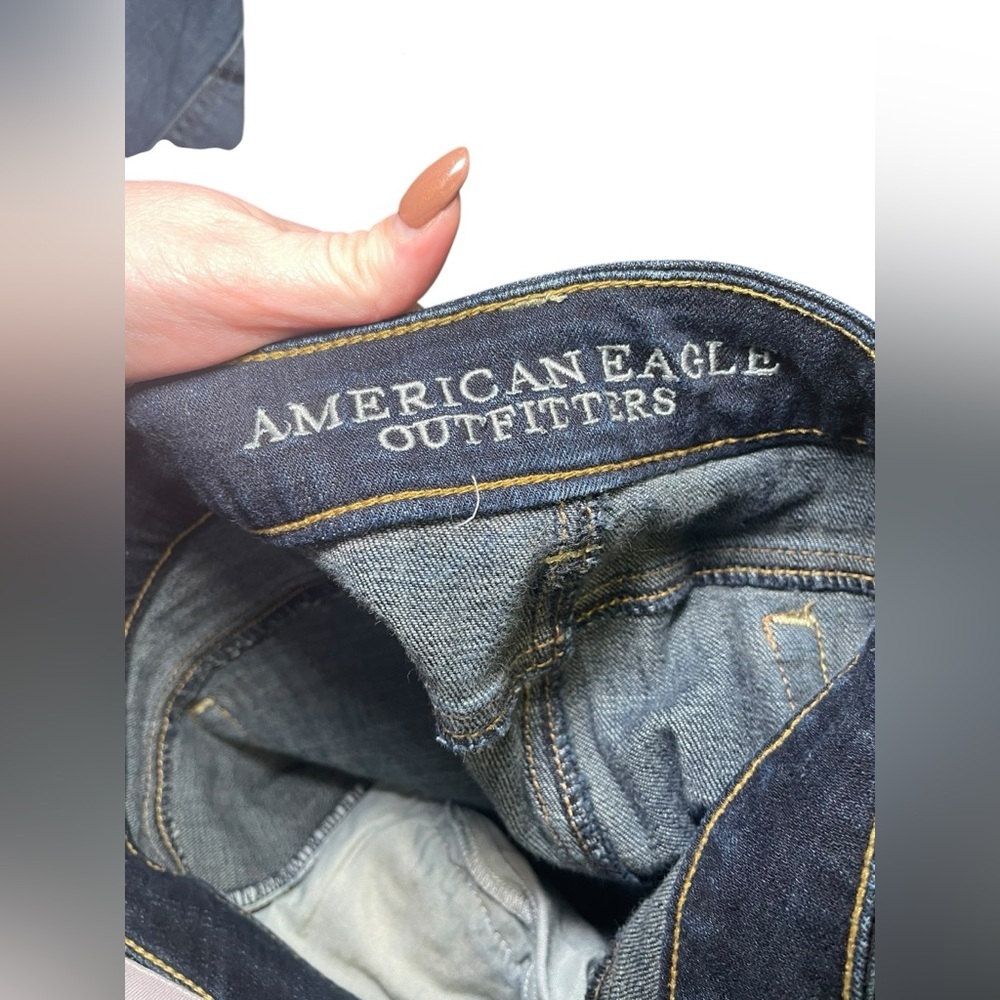 American Eagle Favorite Boyfriend Stretch Dark Jeans Size 16 - Picture 5 of 5